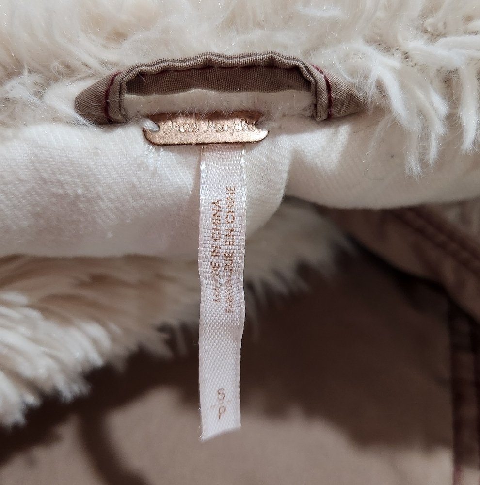 FREE PEOPLE Open Range Jacket Dusty Rose Taupe Sz Small Good Condition With FLAW - Picture 2 of 14